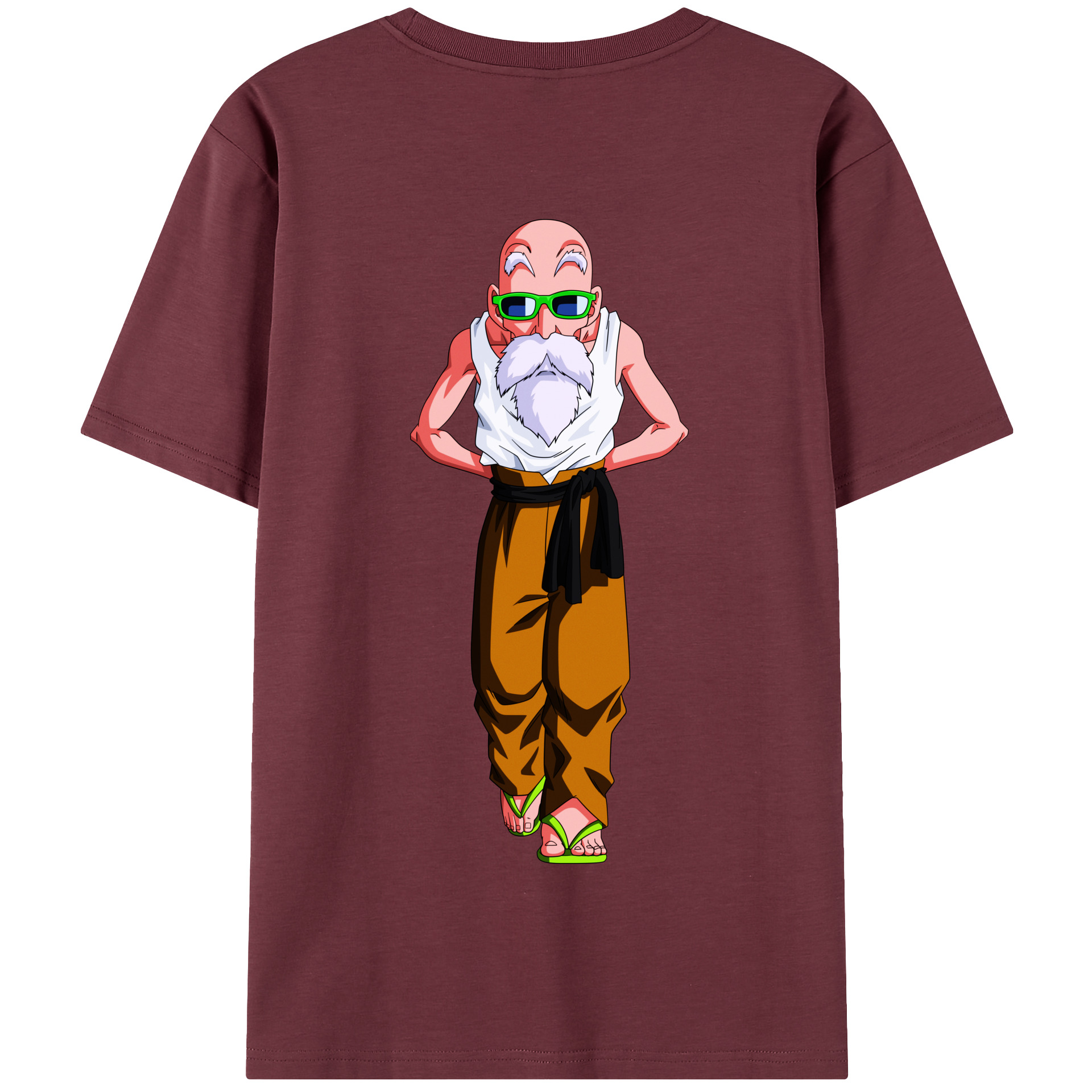 （画像用） ドラゴンボール 亀仙人（かめせんにん） DRAGON BALL Master Roshi Kame Sennin 綿100％半袖Tシャツ（背面プリント）